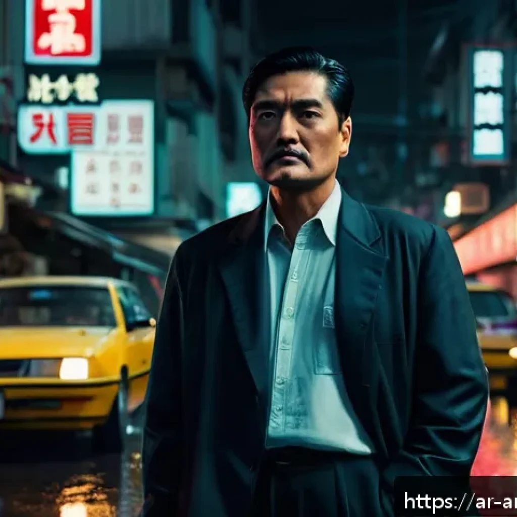 주윤발 영화 명작 모음 - A cinematic portrait of Chow Yun-fat embodying a complex character that balances strength and tender...