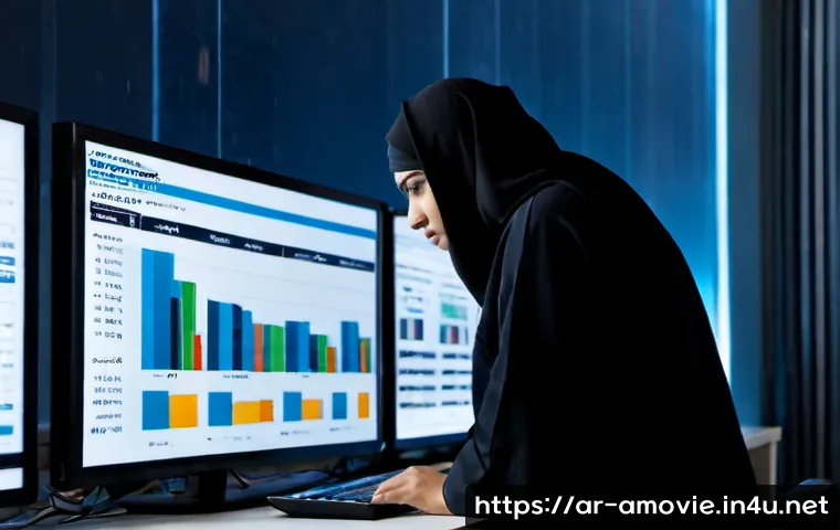 일본 스릴러 영화  악인  관객수 통계 - Photorealistic cinema attendance analysis scene, an Arab film researcher in modest contemporary clot...